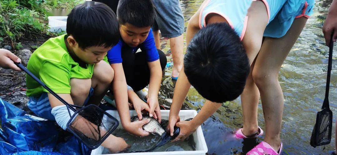 週末親子戶外狩獵摸魚在懷柔