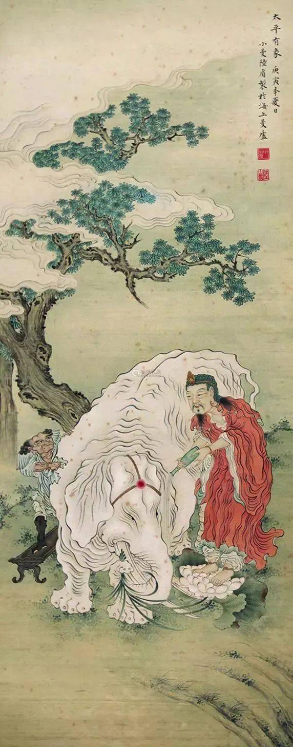 赏《洗象图》,扫心中尘埃_丁云鹏_权位_主题