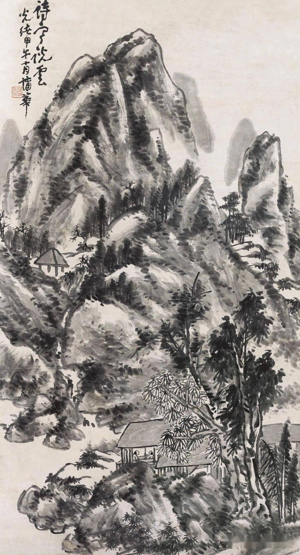 蒲华的山水画作品水墨淋漓光彩照人