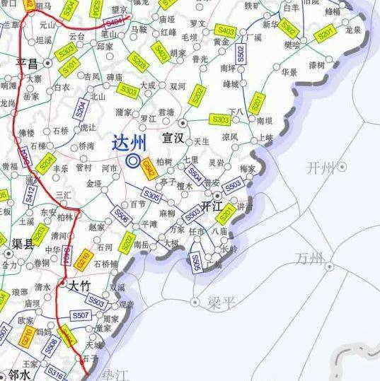 大竹高明镇高速路规划图片
