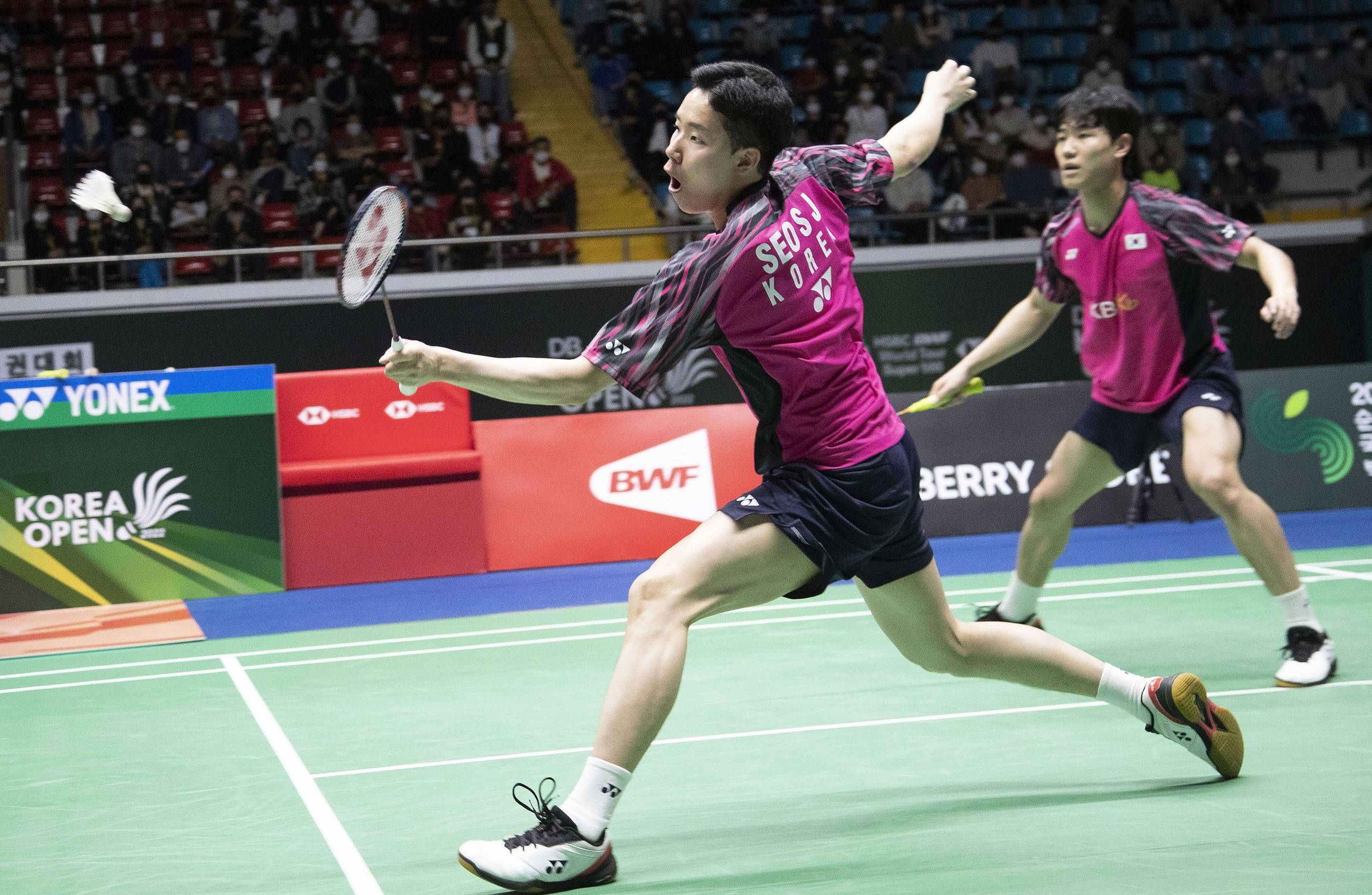 羽毛球韩国公开赛姜敏赫徐承宰夺得男双冠军