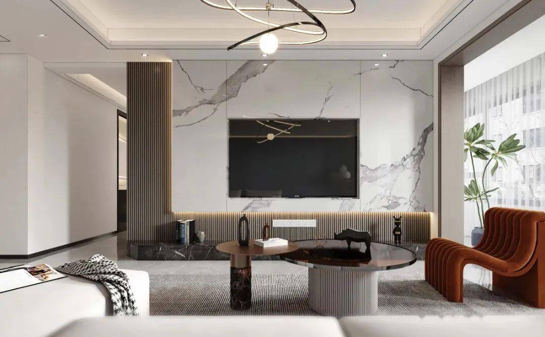 60款石材电视背景墙,轻松打造高颜值客厅_装饰_大理石_效果