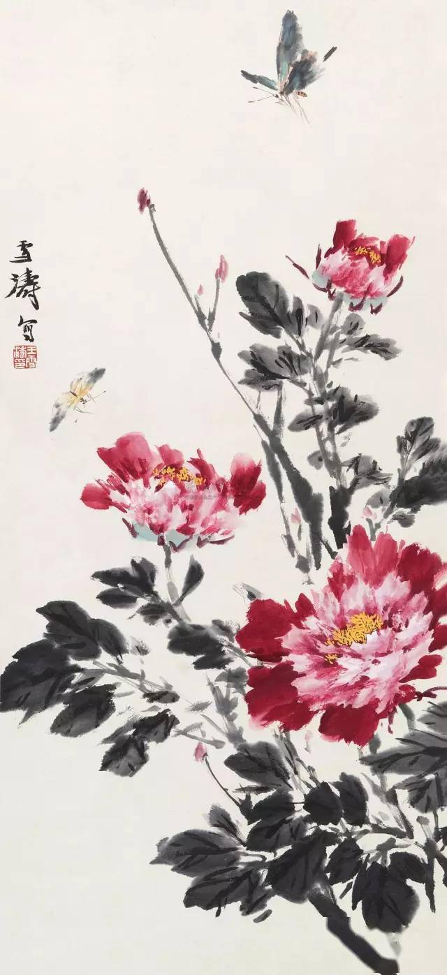 什么叫艳而不俗,看看他画的牡丹就知道了_王雪涛_花鸟画_大自然