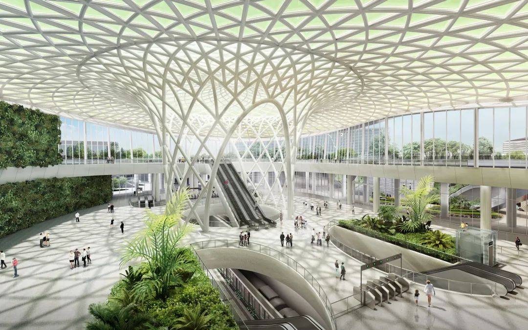 绿心之眼初现副中心北京大剧院站主体结构年底完工地铁m101m104在此