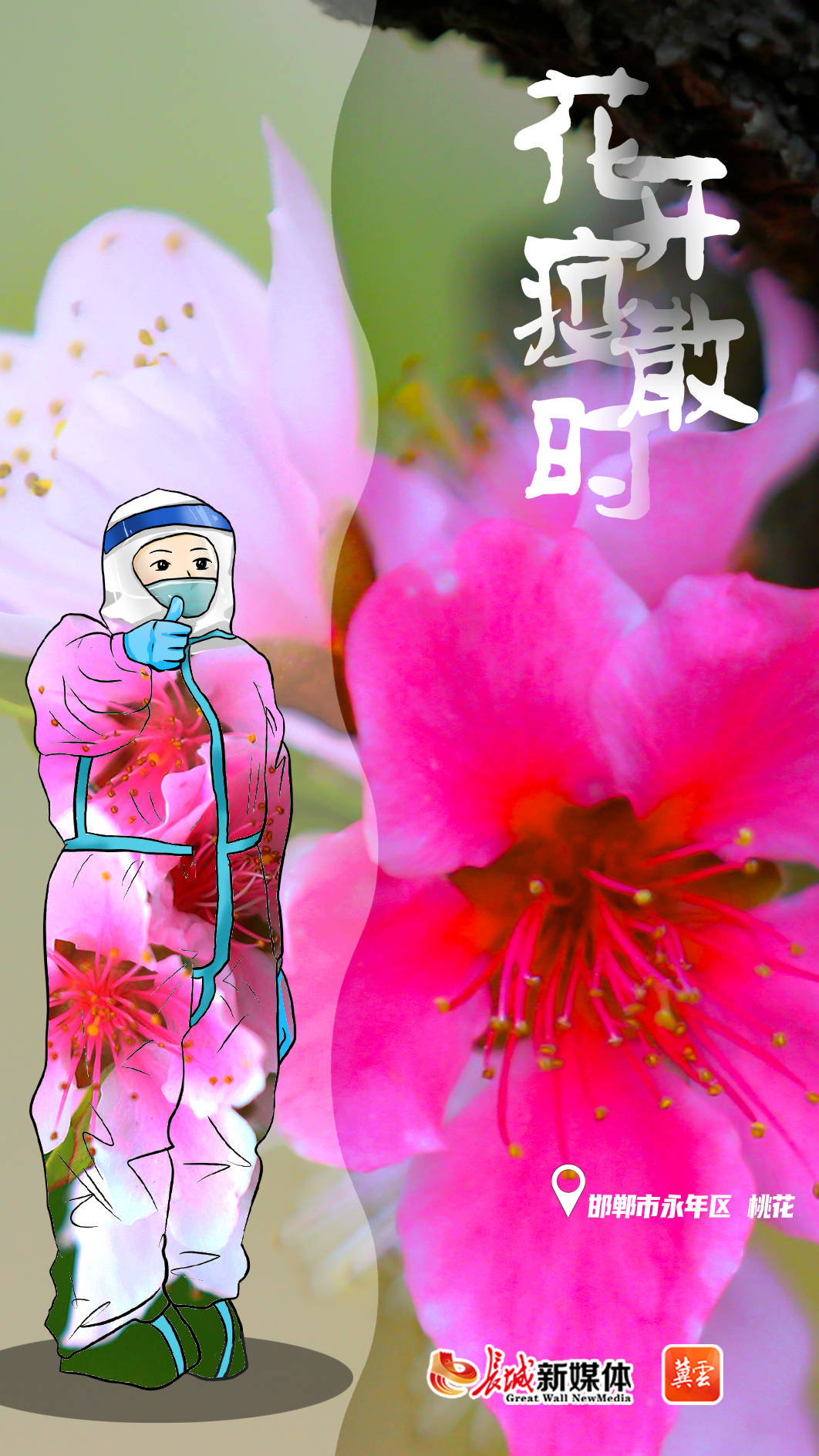 海报集邯郸花开疫散时共赏古城春景