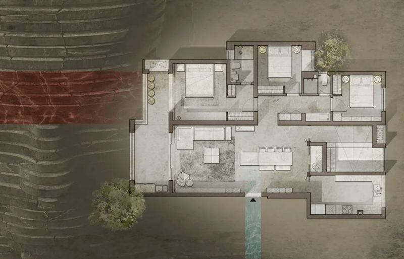 彩平制作必备15种不同风格彩色平面图psd源文件