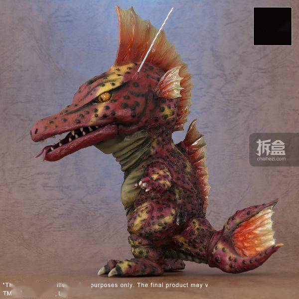 xplus1975机械哥斯拉的逆袭titanosaurus泰坦龙q版雕像