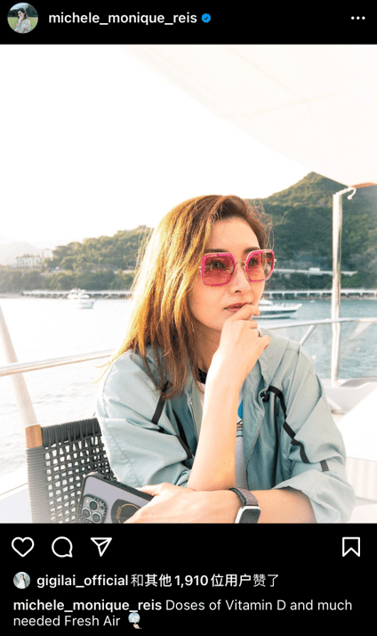 李嘉欣晒游艇自拍,大病初愈略显憔悴,侧颜依旧少女感十足!