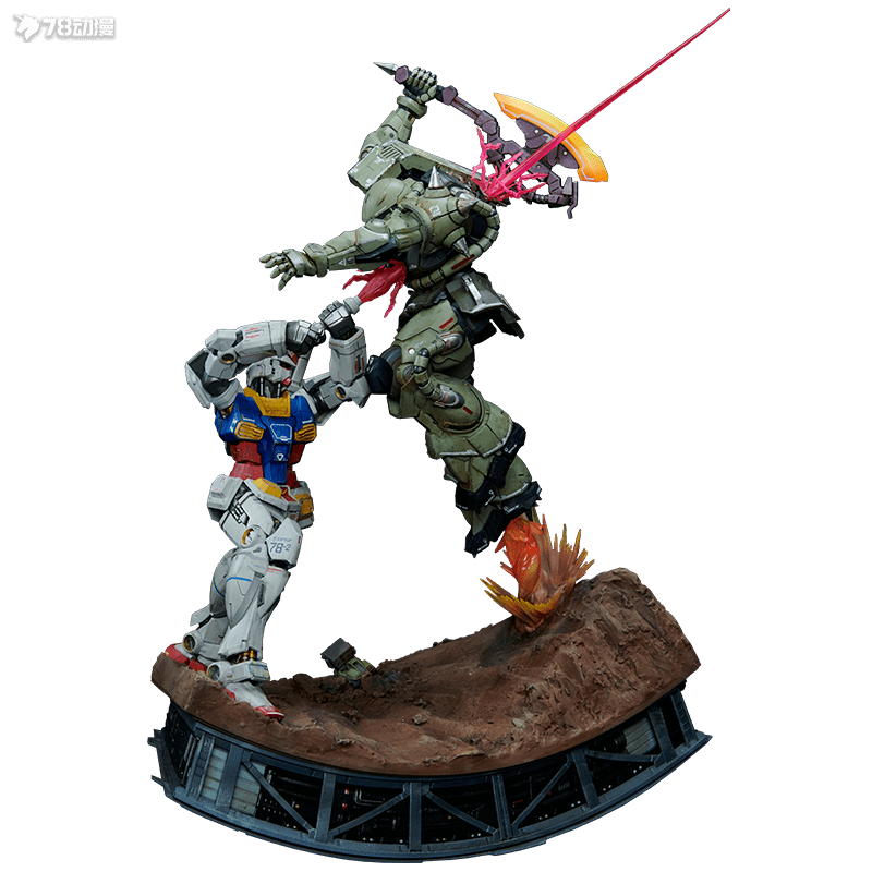 模玩资讯：BNFDX RX-78-2 高达VS 扎古Ⅱ 雕像1999元阿久津设计_