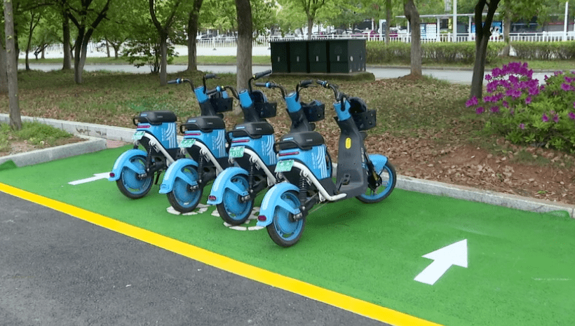 池州彩色停车位让共享单车专色专停