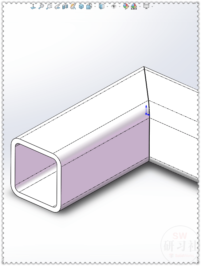 用solidworks把直角焊件方管展開比圓角方管還簡單