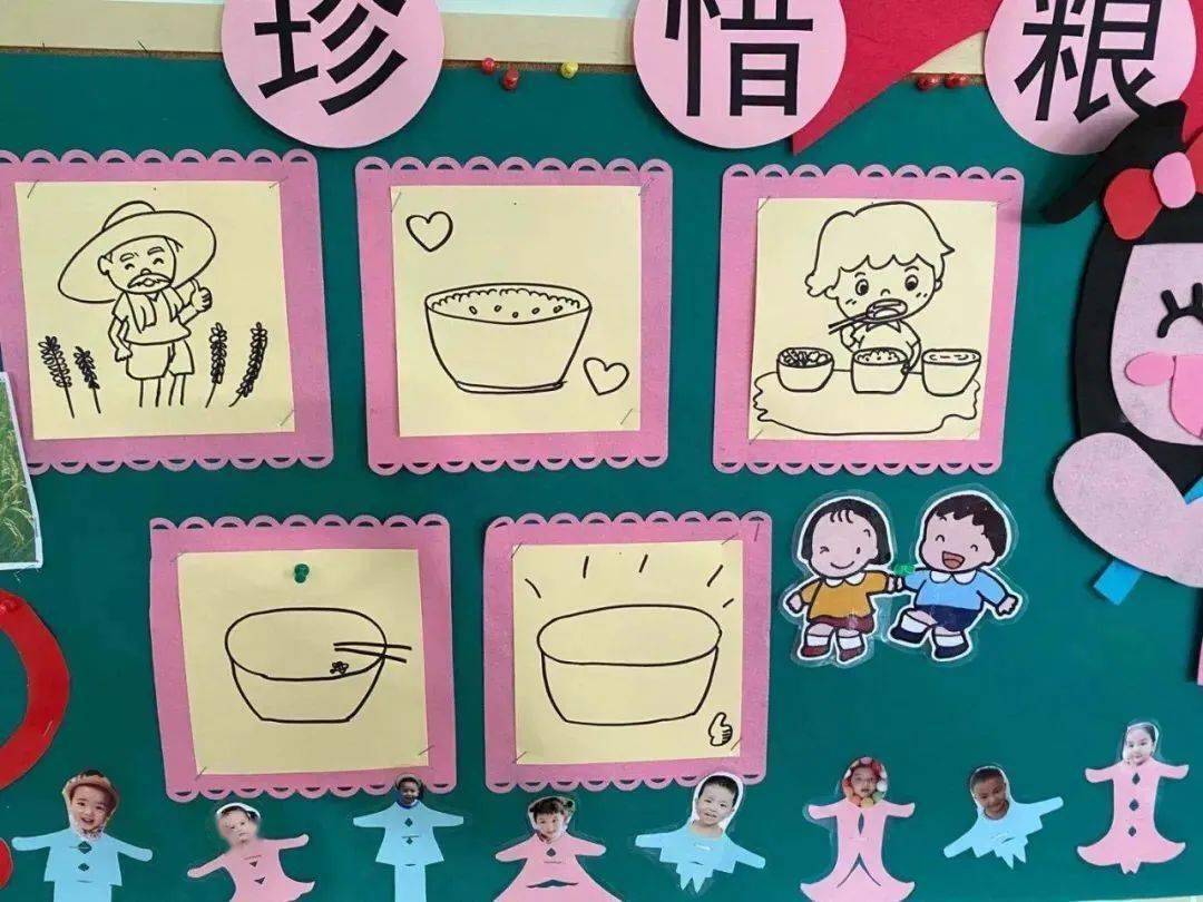 主题环创幼儿园光盘行动环创