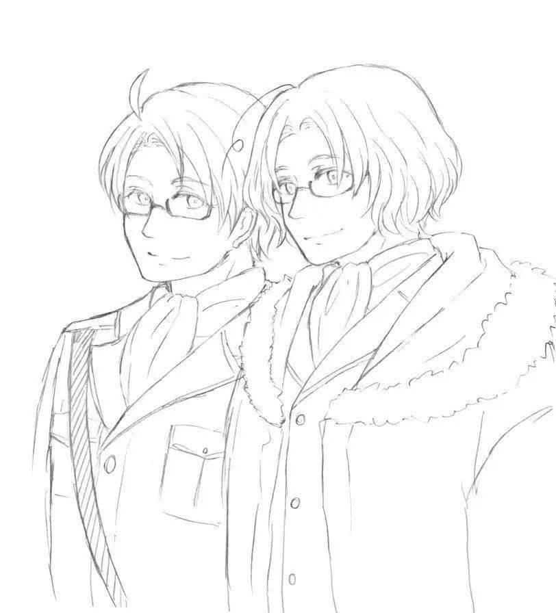 绘画技能分享线稿分享第89期黑塔利亚