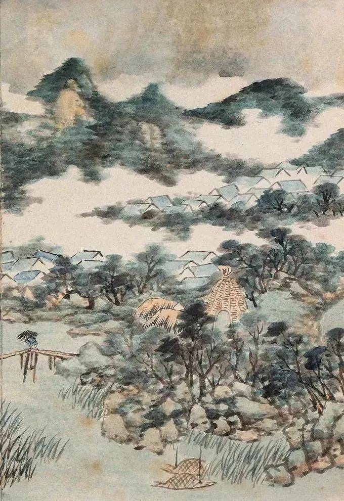 小董”山水册页，平淡天真！_董诰_栖霞山_西峰