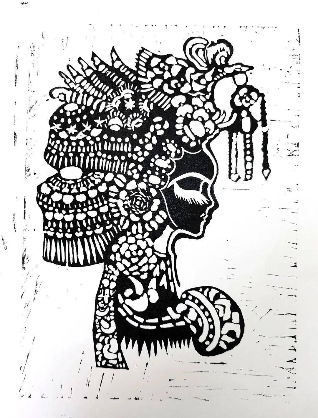 渭南初级中学第七届校园文化艺术节 传承的力量 美术版画作品展 创作 王彦鸽 新兴