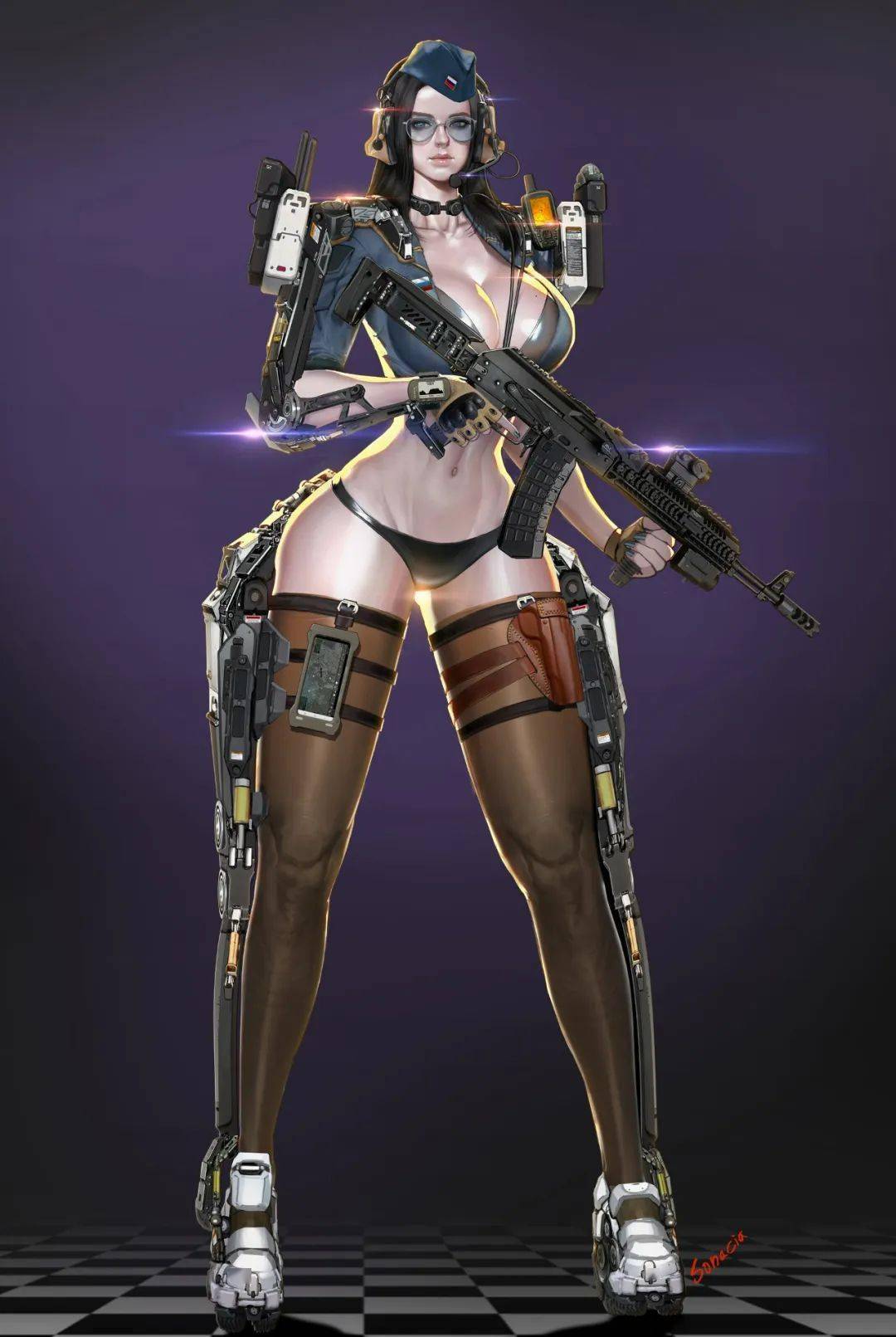 半妖半媚半写实这波直男猛女的终极浪漫人体机甲强者的女战士实在够顶