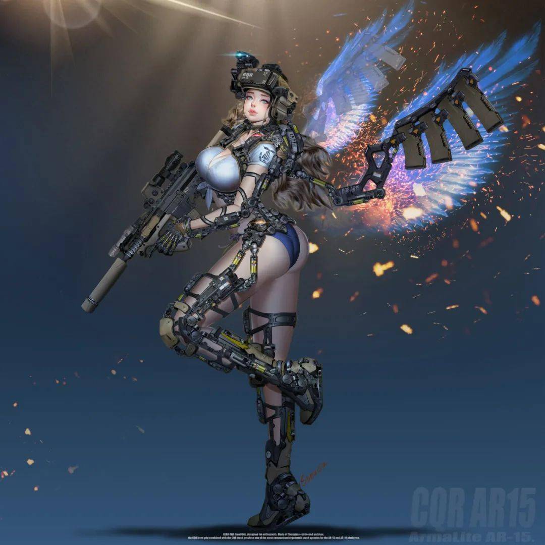 半妖半媚半写实这波直男猛女的终极浪漫人体机甲强者的女战士实在够顶