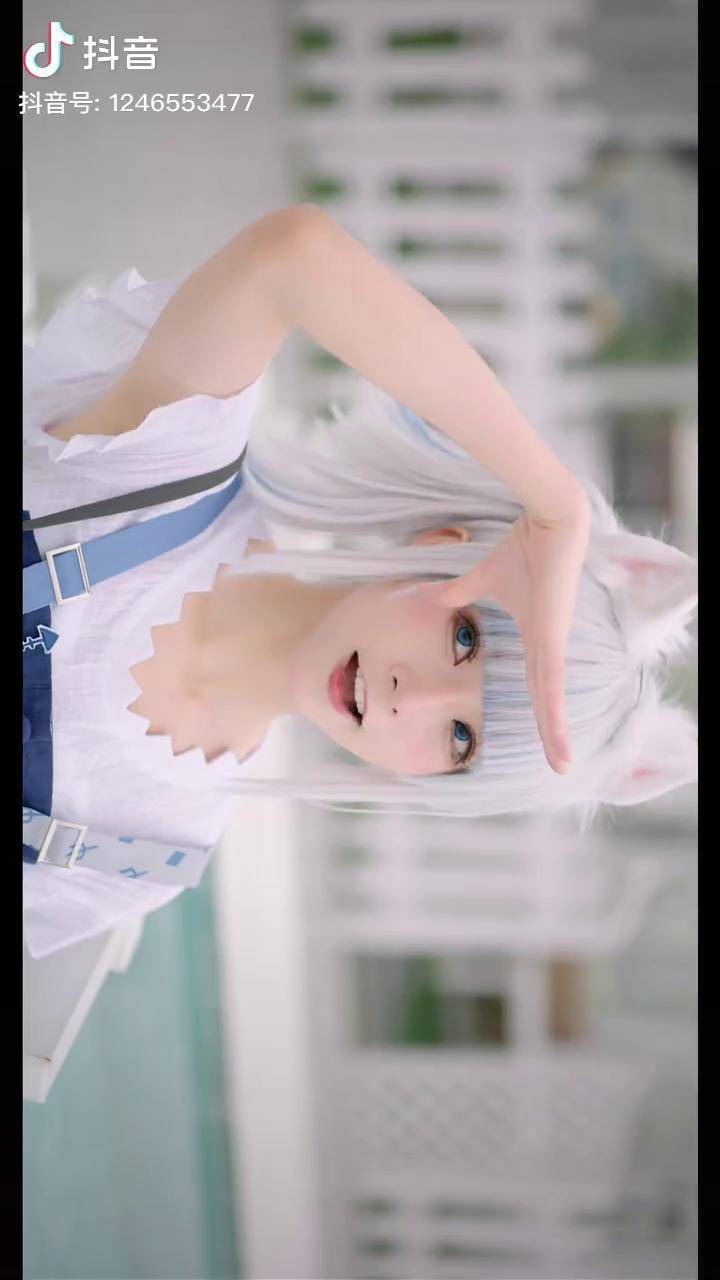 小小天艺cosplay二次元少女今天是小鲨鲨噶呜古拉超清画质