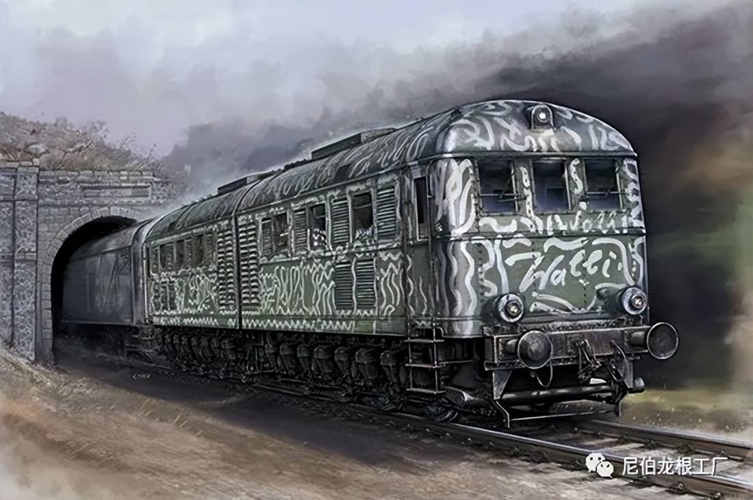 牵引巨炮的双头铁马二战德国克虏伯d311内燃机车