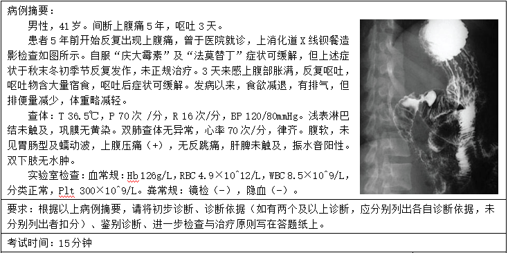 每日技能病例分析之消化性溃疡