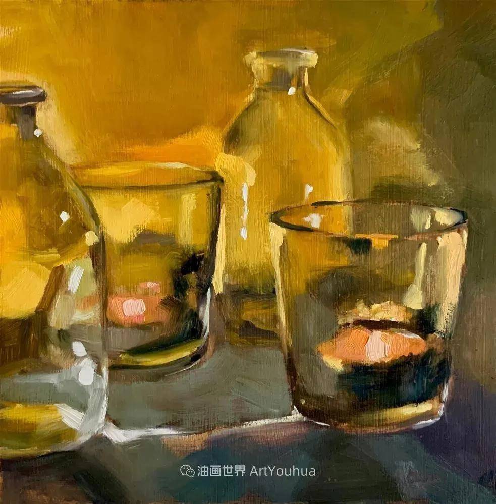 荷兰女画家安斯德比耶超美的色块极具质感的静物油画作品