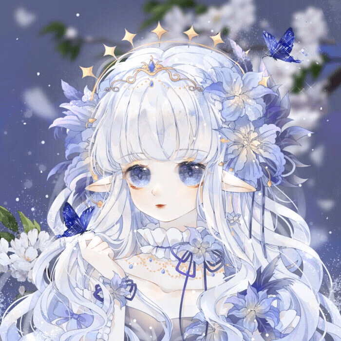 动漫头像戴着王冠的绝美女头