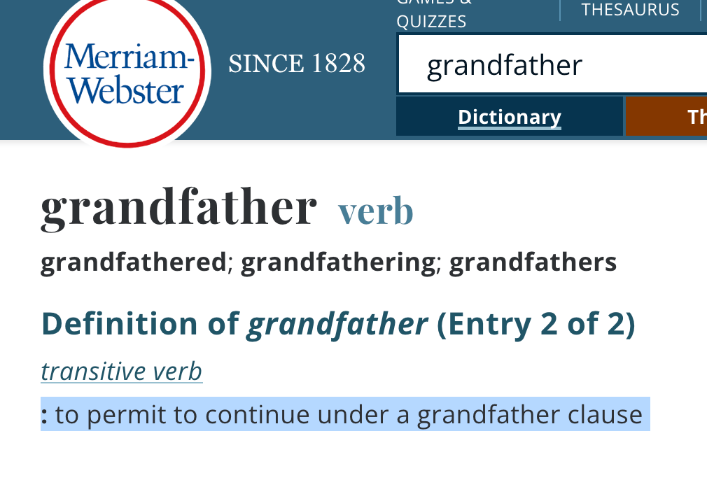 grandfather 竟然可以当动词！这是什么神仙用法？_clause_祖父_法律