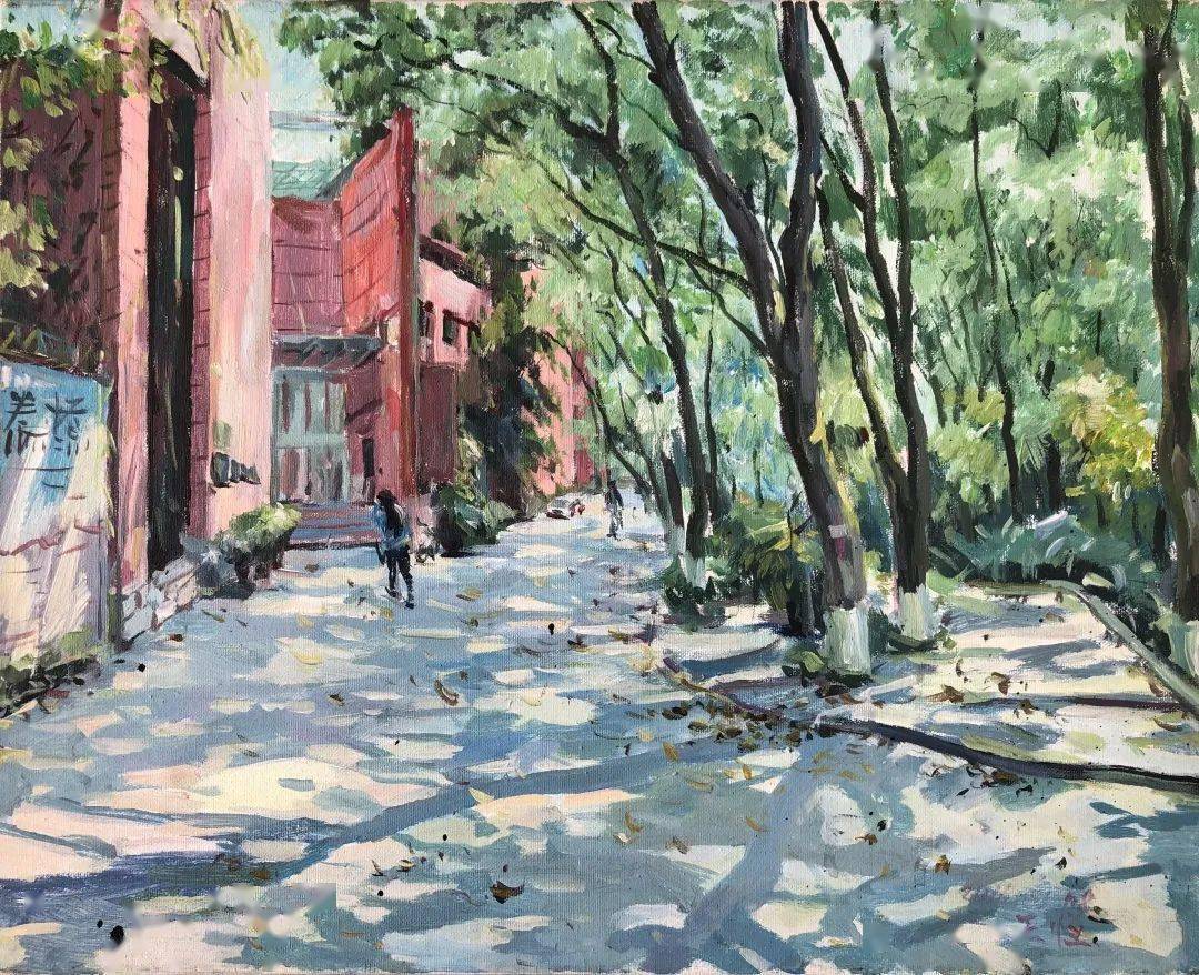 那阳光透过树林撒下的斑驳色彩在上学的路上是如此熟悉,校园醒目的