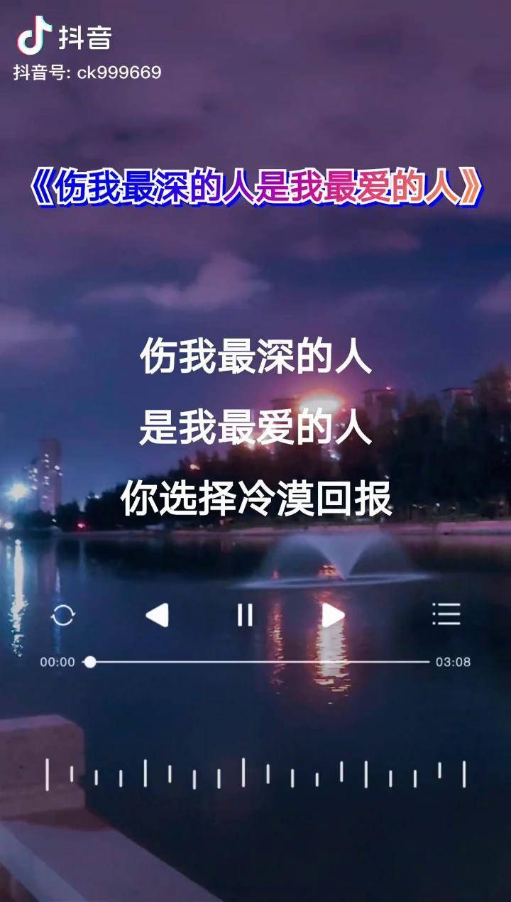 伤我最深的人是我最爱的人 伤感音乐 扎心