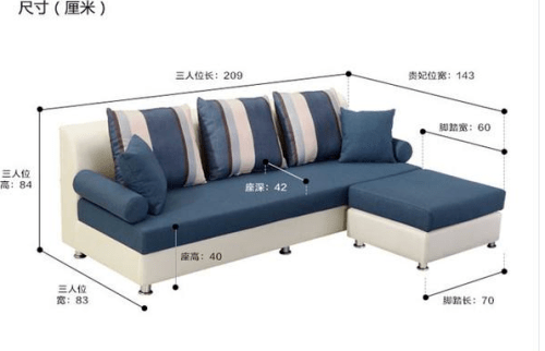沙发可以选三人位,l型,沙发长度1