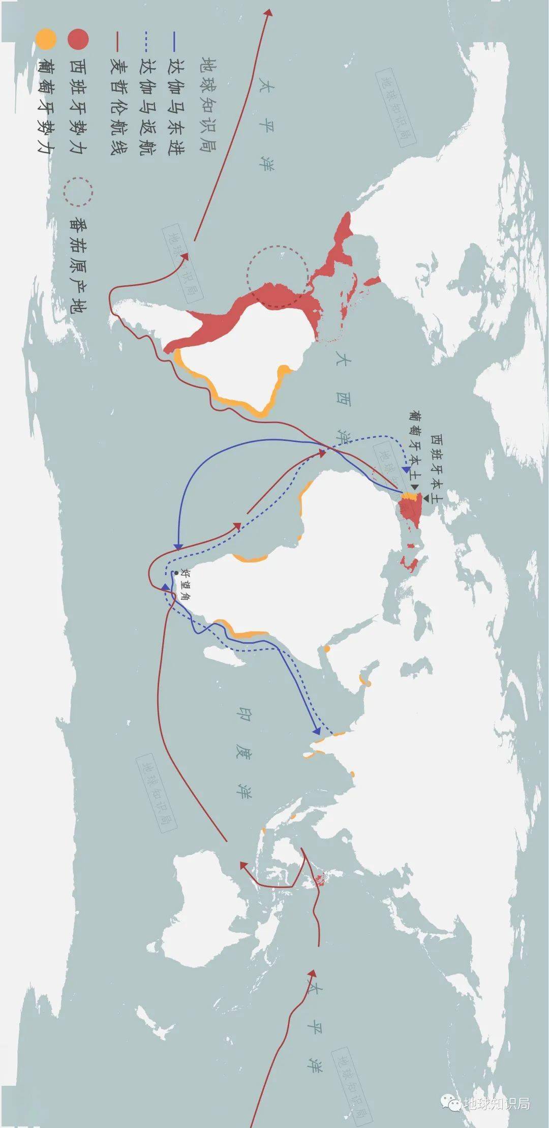 达伽马航海路线图图片