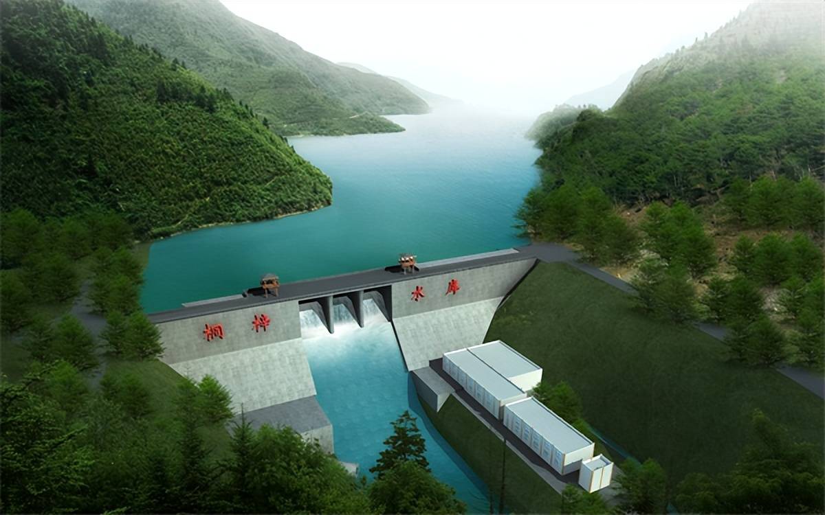 桐梓水库效果图5月18日上午,重庆市秀山桐梓水库大坝枢纽工程举行奠基