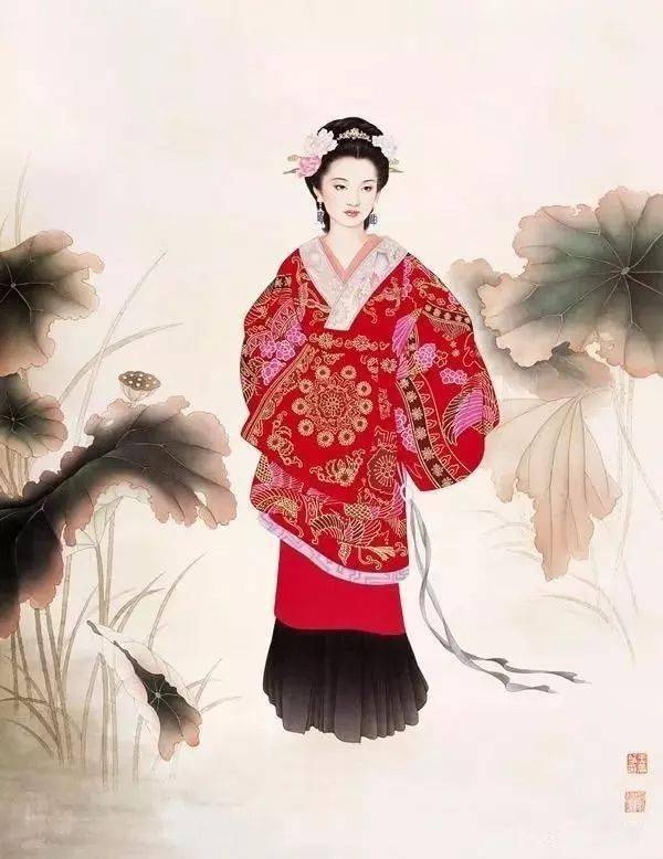 这夫妻俩画的工笔仕女，美到极致！_赵国经_王美芳_创作