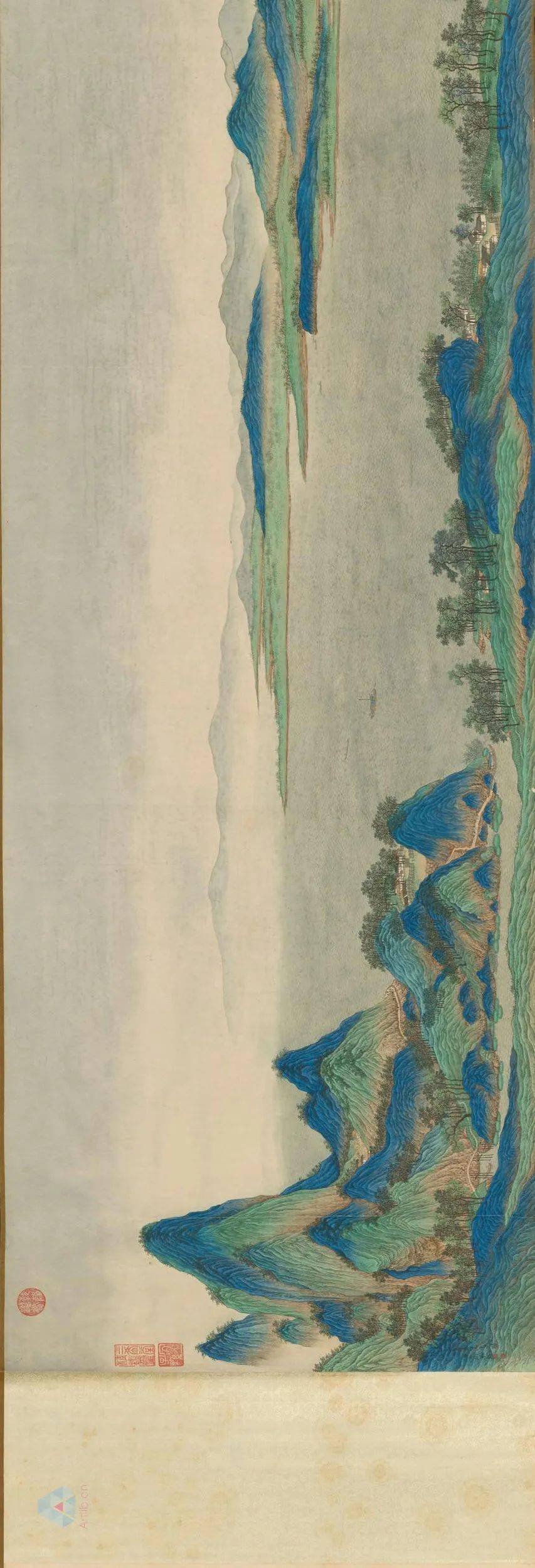 江山千里望无垠中国历代青绿山水画展