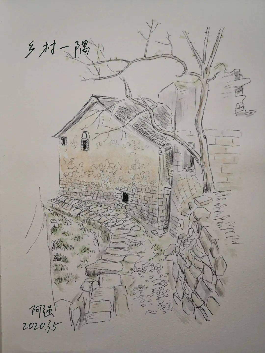 在漫畫的線條下,美麗的鄉村風土人情向我們緩緩展開.