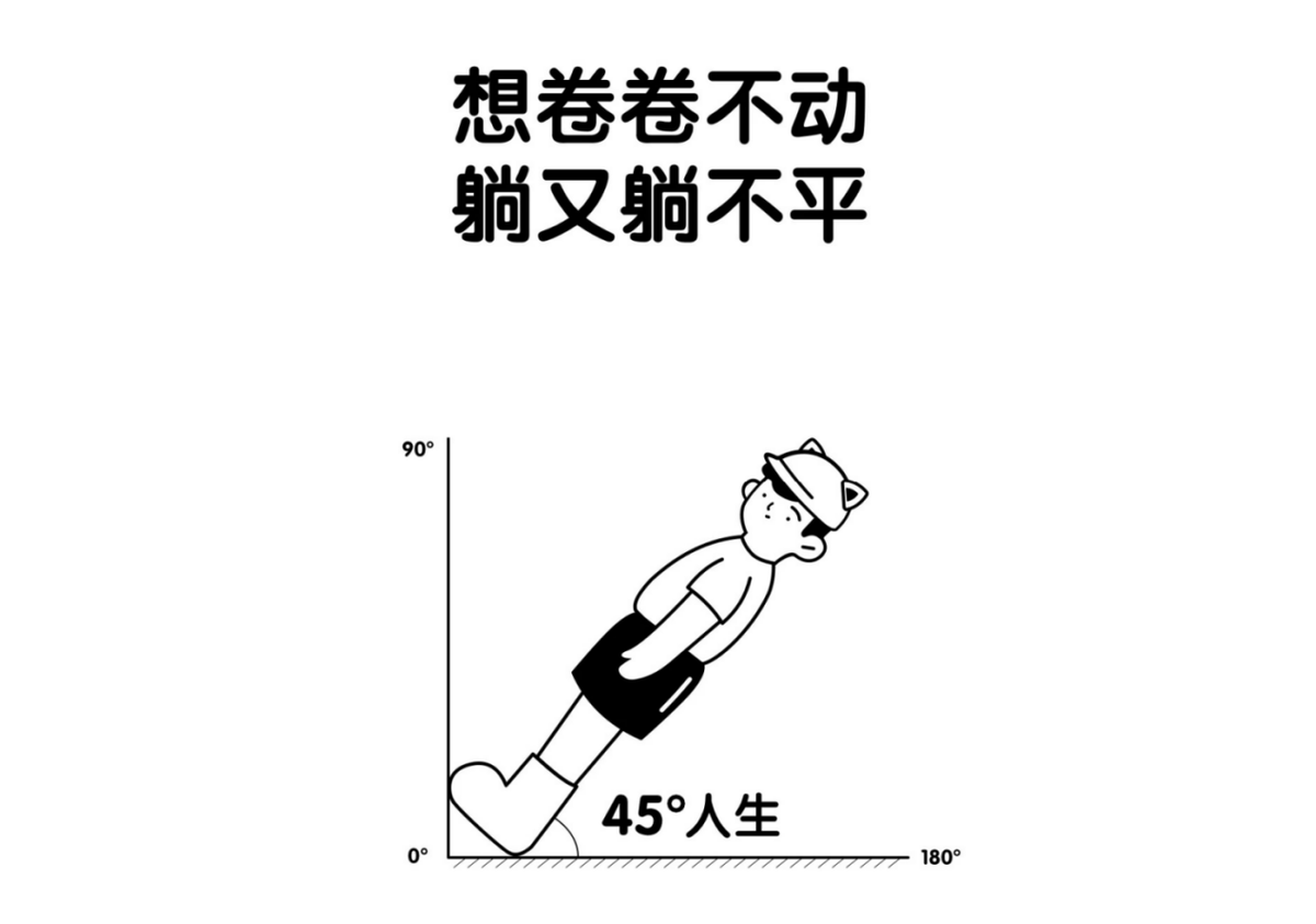 2022新型打工人:想卷卷不动,躺又躺不平,精疲力尽维持45度