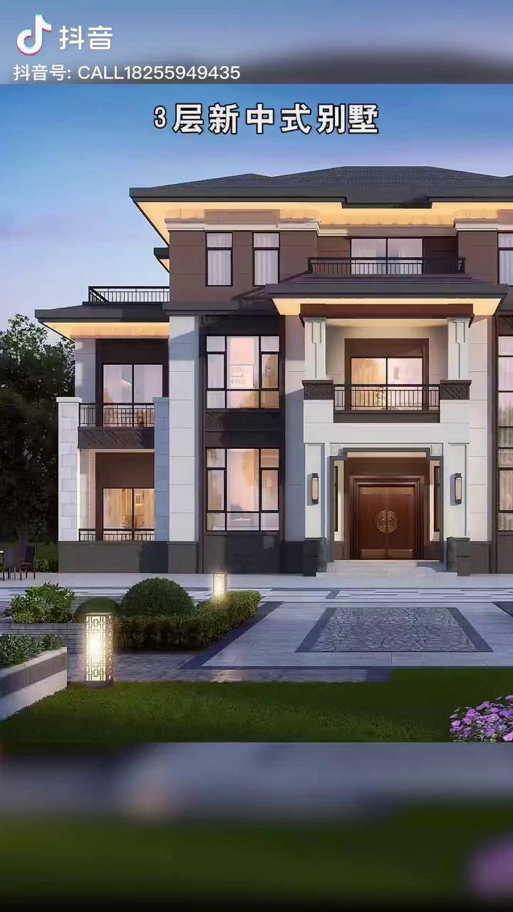 国人理想住宅别墅设计农村自建别墅新中式