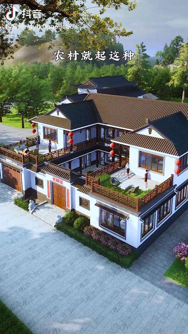 14面宽可以设计中式小院农村自建房