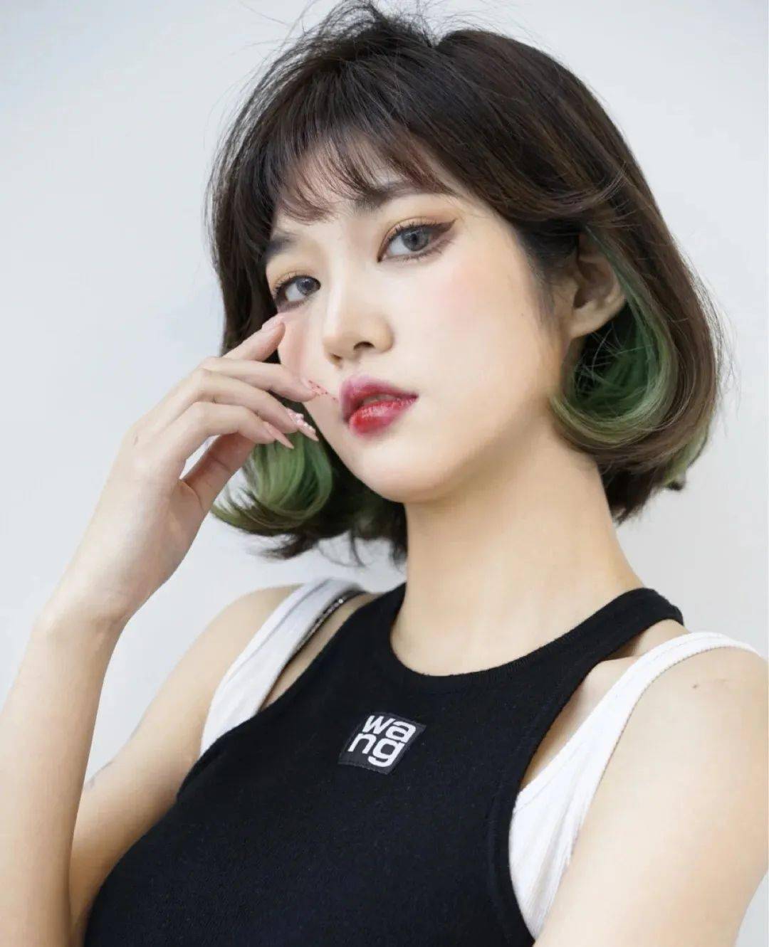 夏日限定绿色系挂耳染