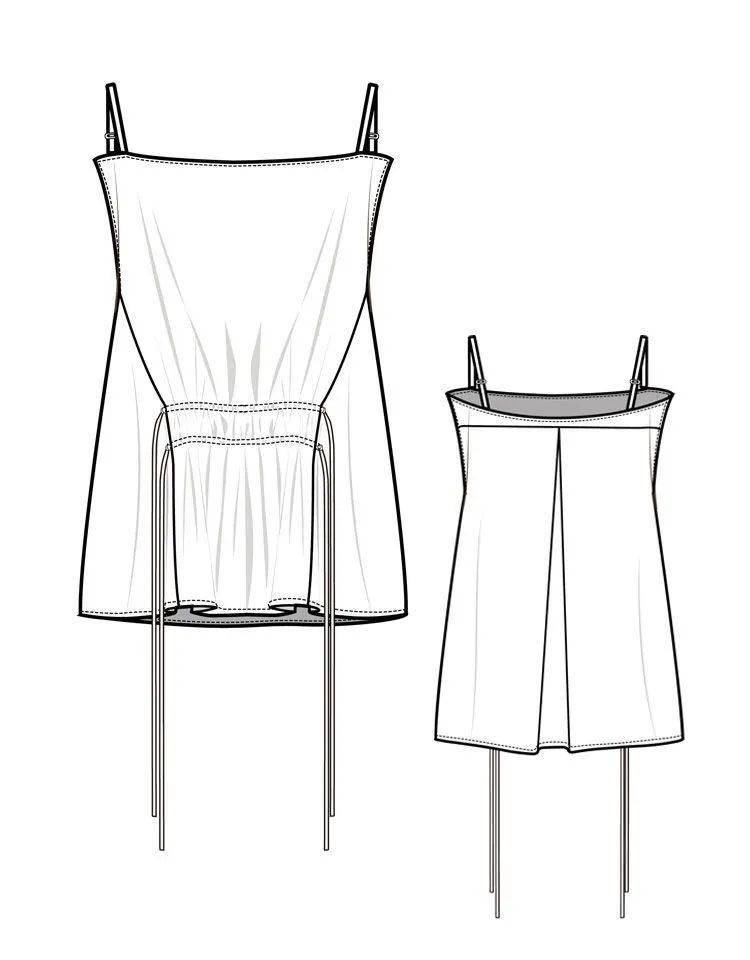 服装设计款式图上衣正反面款式图ai绘画