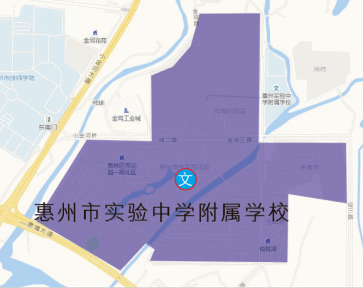 惠州五中地图图片