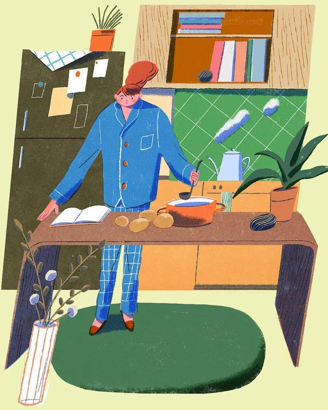 荞头插画&分享——第335期(韩国艺术家dana jung)_休闲时光_矢量_交流