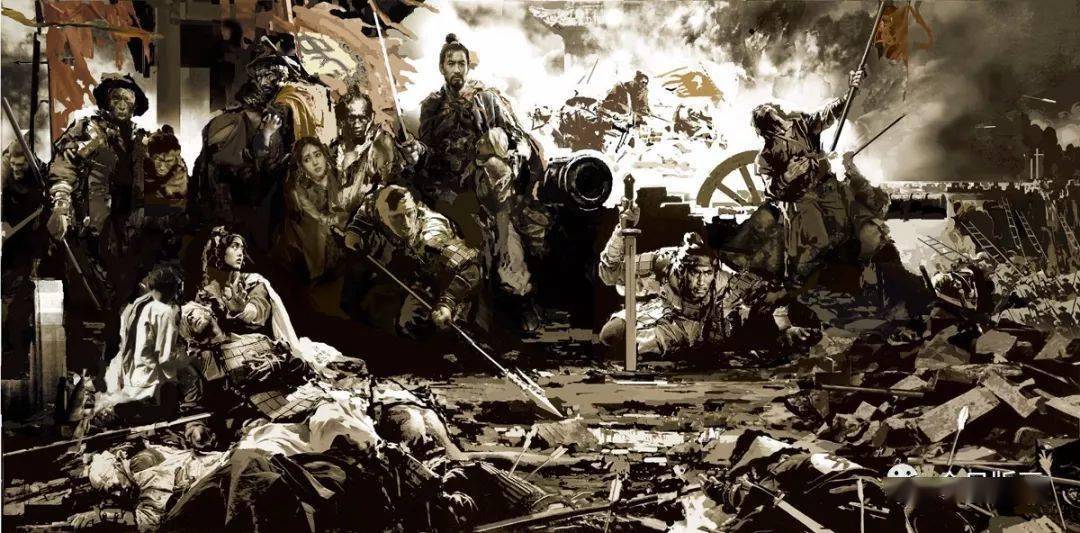 版画作品《史可法殉城》赏析