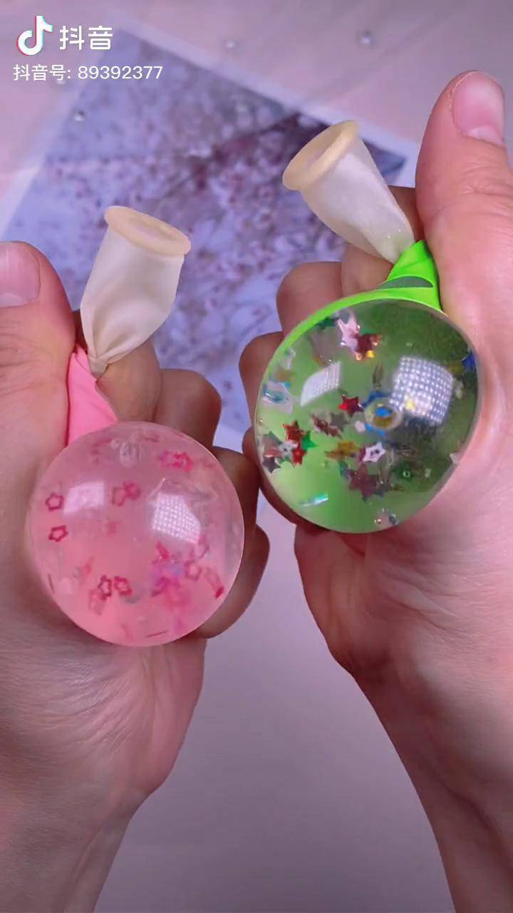 用气球做好玩的解压球解压玩具捏捏乐自制解压玩具传统文化时光瓶萌知
