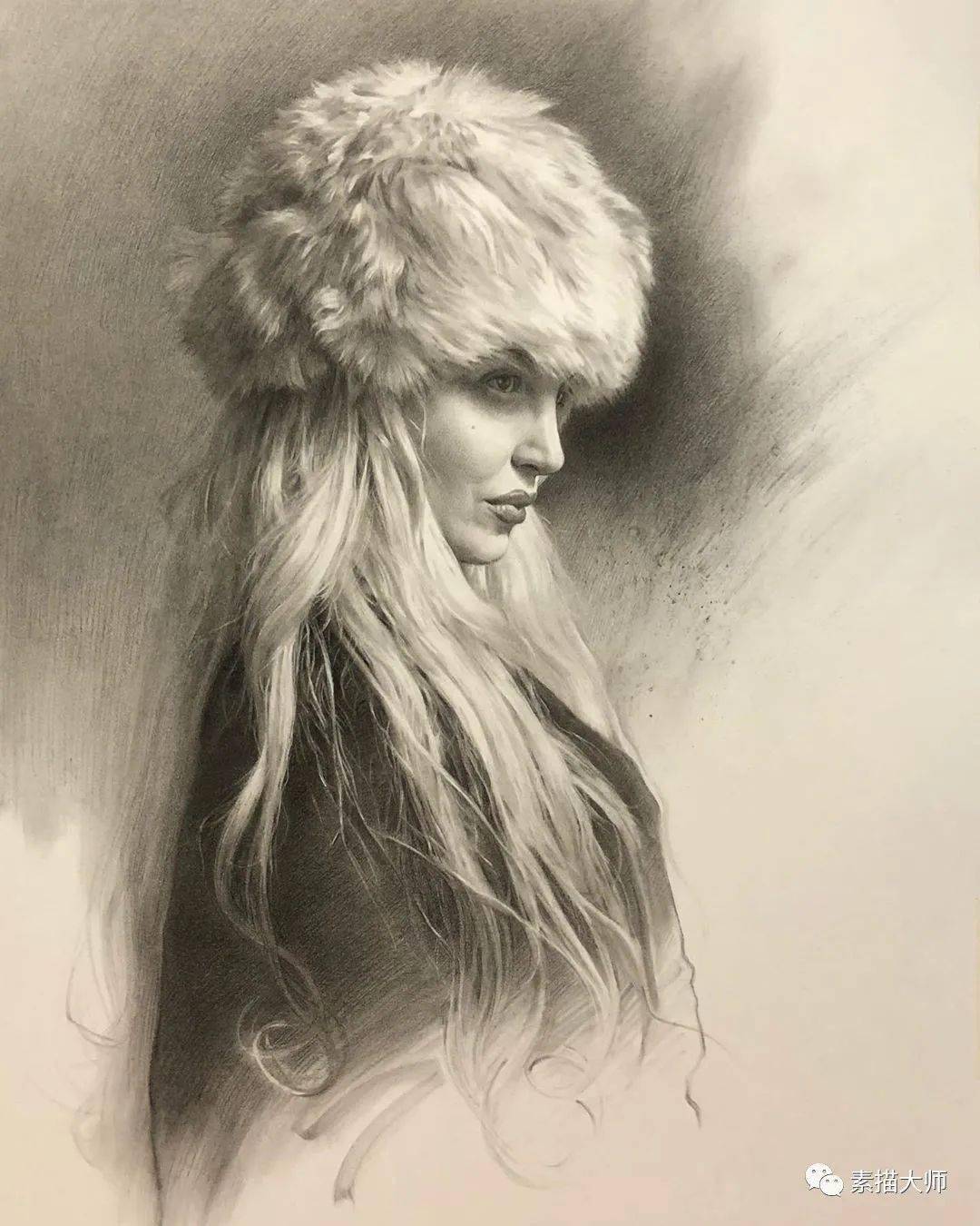 伊朗画家贾姆什迪的素描精细有神