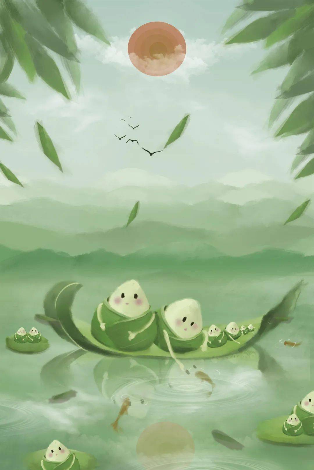 粽叶香飘十里,对酒携樽俎_罗大伦_频道_包图网