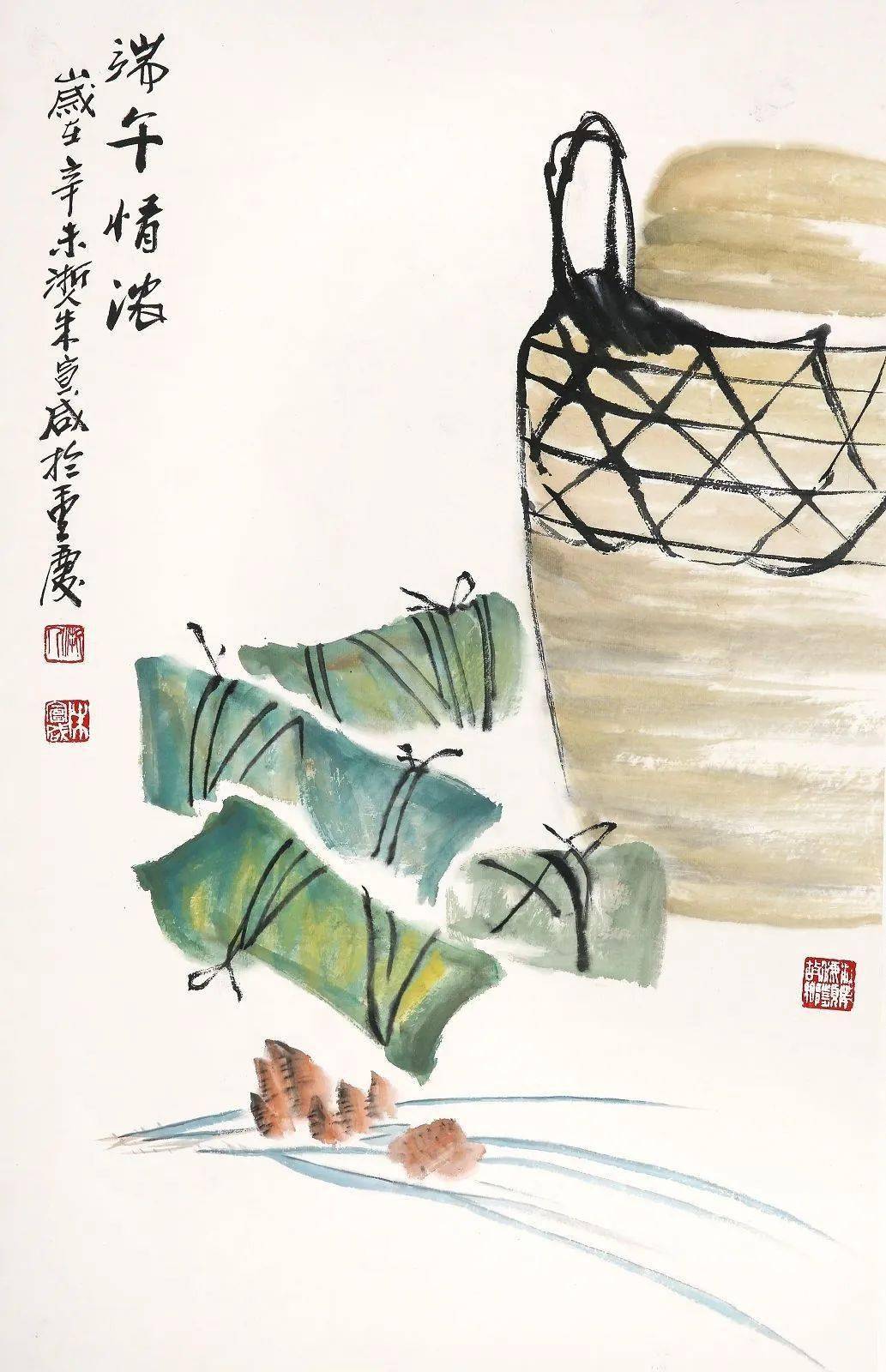 国画里的端午,太香,太美了_国艺_齐白石_枇杷