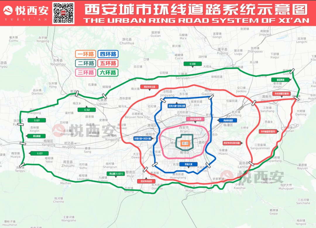 西安6环规划图图片