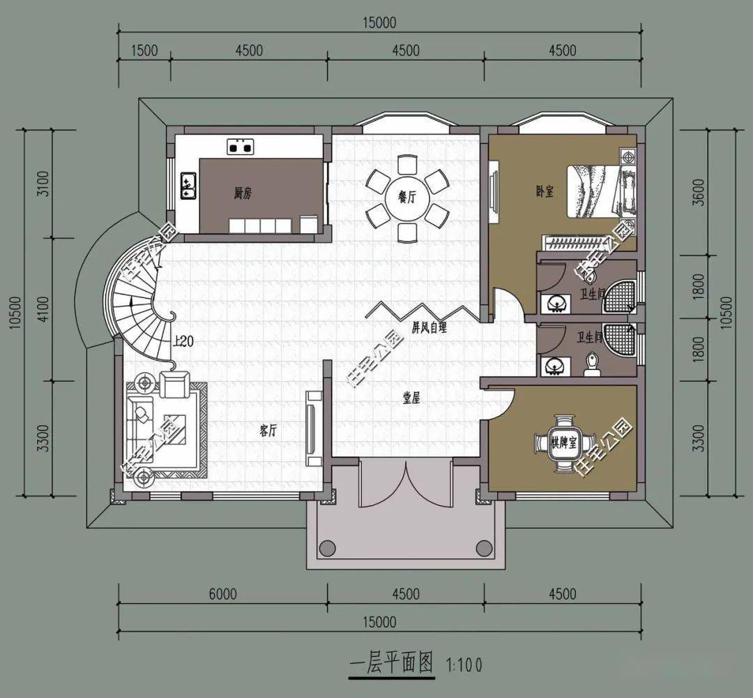 15×10米户型图图片