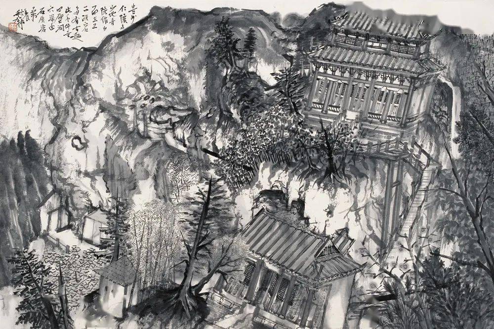 何加林的绘画,有着清雅,崇高和淡泊的文人意韵_山水_国画_变化